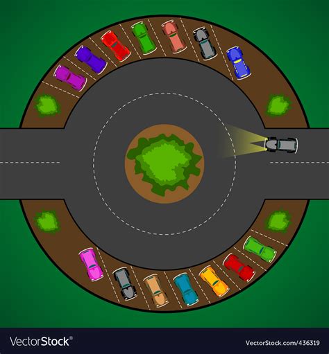 Roundabout Royalty Free Vector Image Vectorstock