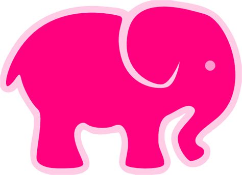 Pink On Pink Elephant Clip Art at Clker.com - vector clip art online png image