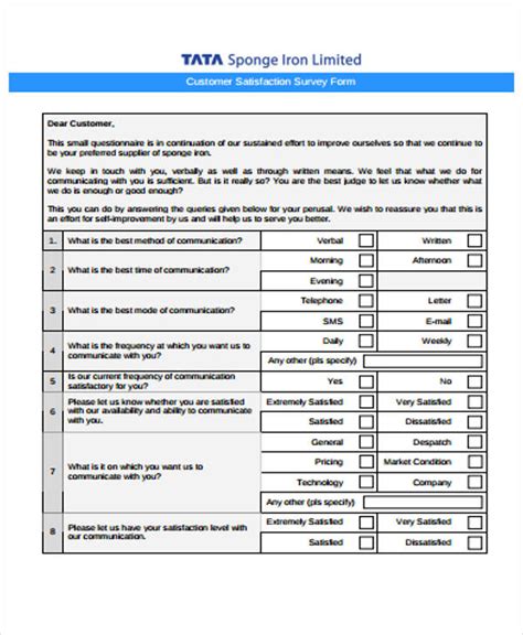 Fillable Tenant Satisfaction Survey Template Printable Pdf Download