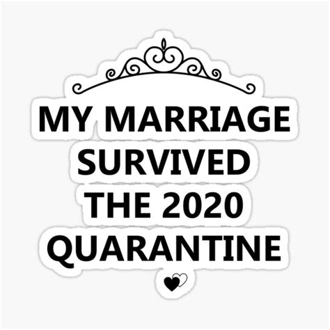My Marriage Survived The 2020 Quarantine Sticker For Sale By
