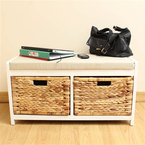 Cut a 4x4 or a 2x4 into blocks that will sit flush to the top of cabinet. Hartleys Bench Cushion Seat & Seagrass Wicker Storage ...