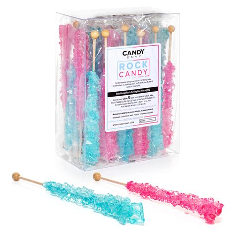 Buy Candy Envy Light Blue And Pink Rock Candy Crystal Sticks 24 Indiv