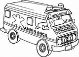 Ambulance Coloring Transportation Wecoloringpage sketch template
