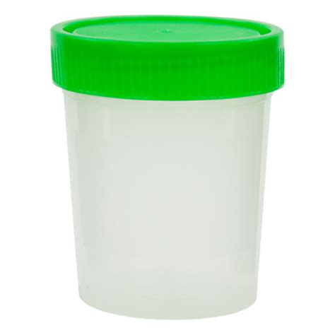 4 Oz120ml Sterile Specimen Container With Green Cap Us Plastic Corp