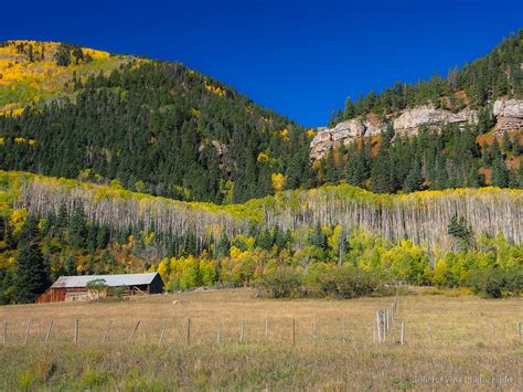 Colorado Autumn Barn Blue Skies Over A Mixed Forest Of Con Flickr
