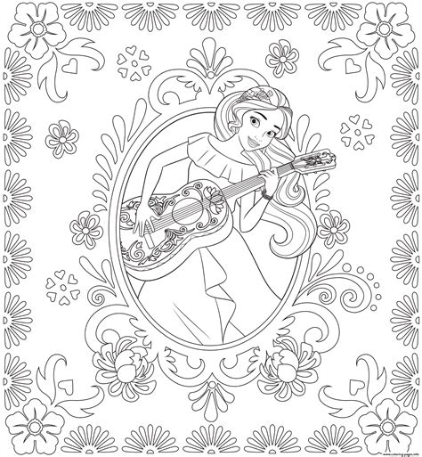 Coloring pages princess coloring pages to print princess sofia. Elena avalor to print - Elena Avalor Kids Coloring Pages