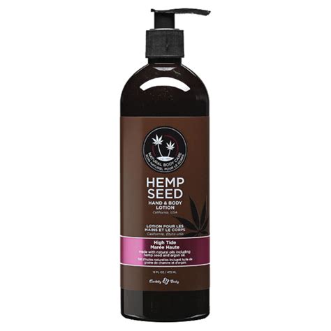 earthly body hemp seed hand and body lotion 16 oz high tide beauty care choices