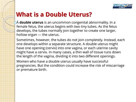 Ppt Double Uterus Symptoms Causes And Treatment Powerpoint