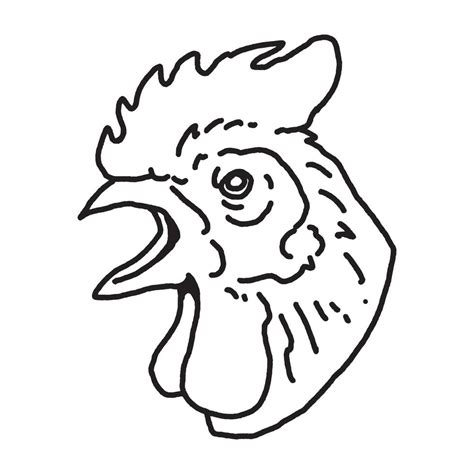 rooster head illustration 7617666 vector art at vecteezy