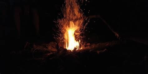 Campfire Fire Dark Fireplace Hd Wallpaper