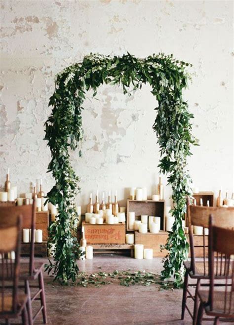 ️ 20 Creative Greenery Wedding Arches With Garland Hmp