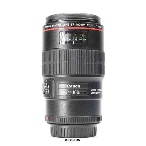Used Canon Ef 100mm F28 L Is Usm Macro Lens Keysers