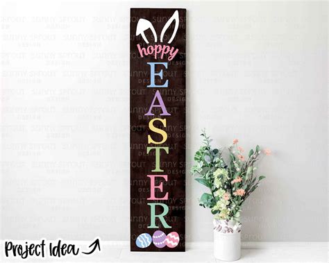 Hoppy Easter Svg Porch Sign Svg Digital Download Spring | Etsy