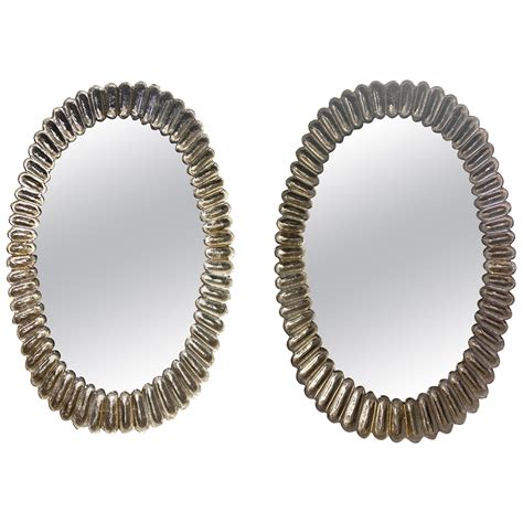 Oval Pink Murano Glass Mirrors With Brass For Sale At 1stdibs