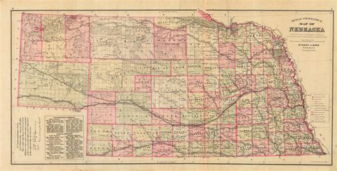 Official Topographical Map Of Nebraska Art Source International