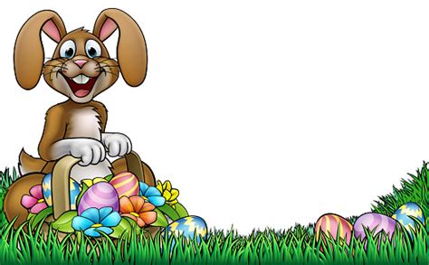 easter bunny egg hunt background stock illustration download image now istock
