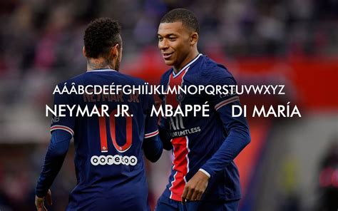 The PSG font for the 2021 Champions League