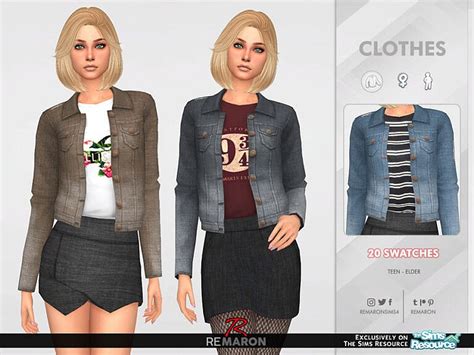 F Denim Jacket 02 By Remaron At Tsr Sims 4 Updates
