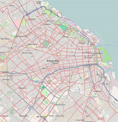 Mapa De La Calle De Buenos Aires Calles Carreteras Y Autopistas De