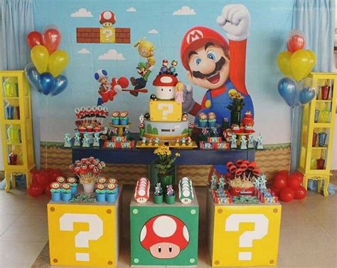 Escenario Mario Bross Decoracion De Mario Bros Fiesta De Cumpleaños
