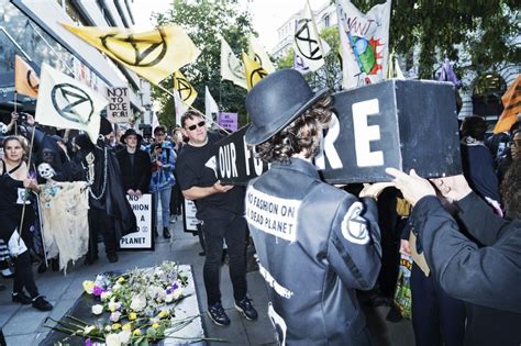 Extinction Rebellion Stages Funeral To Mark The End Of London Fashion Week Politics