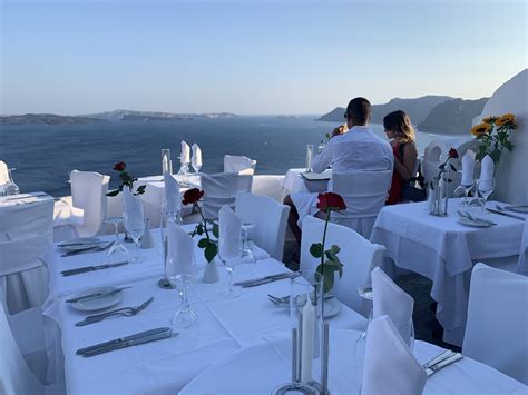 Ambrosia Restaurant In Oia Santorini