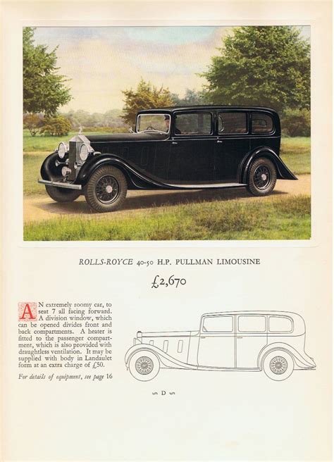 Rolls Royce Phantom Iii Original Brochure