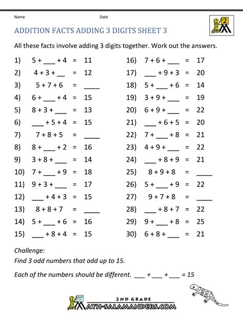 All worksheets are printable pdf documents. Math Addition Facts to 20+20