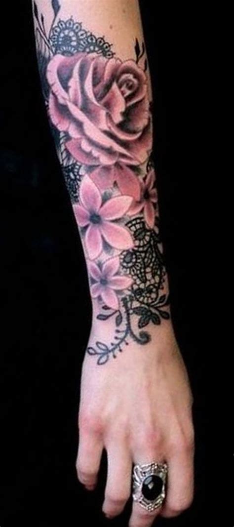 Watercolor Wild Flower Forearm Tattoo Ideas For Women