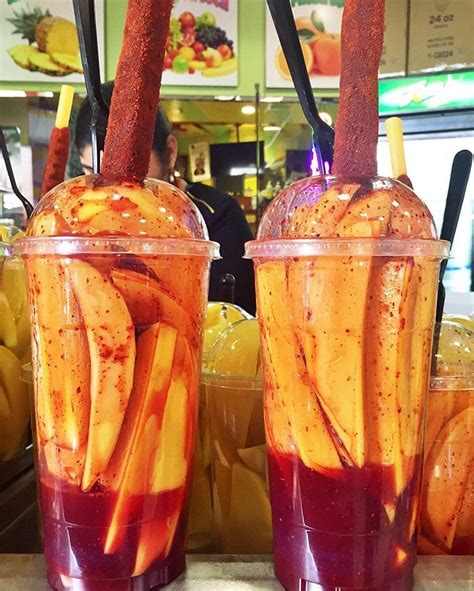 Mango With Chili Would This Be Considered A Mangonada In 2020 Mexican Street Food