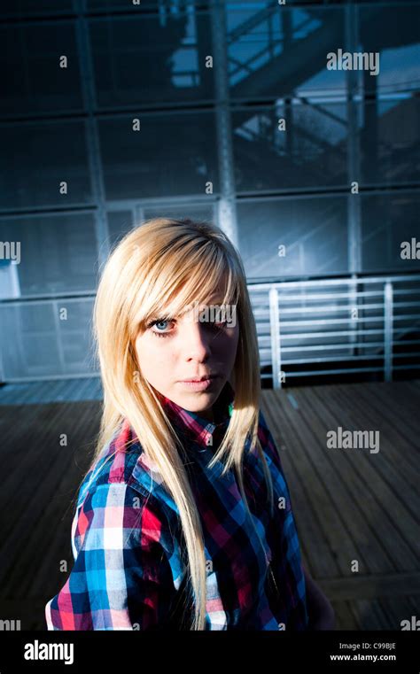 A 16 Year Old Blonde Haired Slim Teenage Girl Uk Stock Photo Alamy