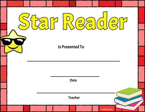 Free Fast Student Award Generator Star Reader Award