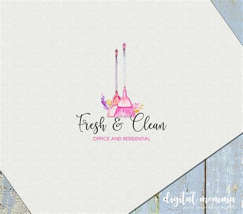 Premade Cleaning Logo Maid Logo Cleaning Services Logo Design