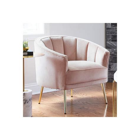 Tania Blush Pink Velvet Tufted Accent Chair 94v93 Lamps Plus