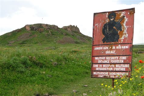 Military Warning Sign With Ic Kale Castle Keep At Rear Flickr