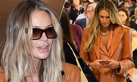 Elle Macpherson Rocks A Leather Jacket As She Touches Down In Sydney
