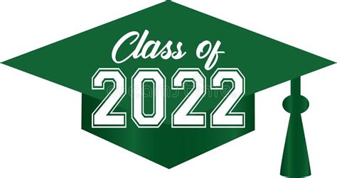 Green Class Of 2021 Graduation Cap Graphic Stock Vector - Illustration