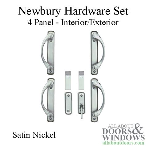 Andersen Newbury 4 Panel Double Door Hardware Set For Frenchwood
