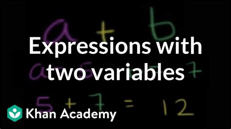 Expressions With Two Variables Introduction To Algebra Algebra I
