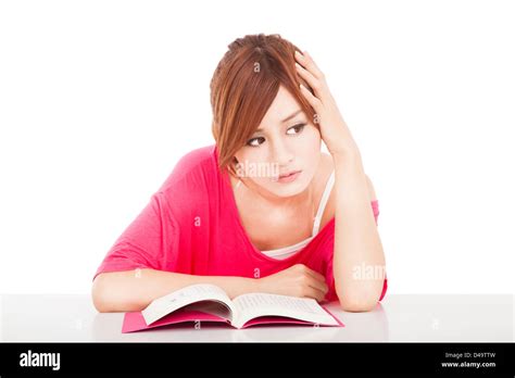 Young Student Do Not Concentrate And Thinking Stock Photo Alamy