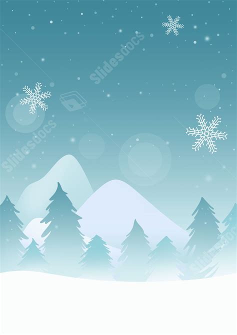 Winter Wonderland Snowy Mountain And Pine Trees At Christmas Page