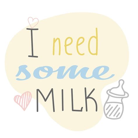 Premium Vector I Need Some Milk Quote Hand Drawn Vector Lettering