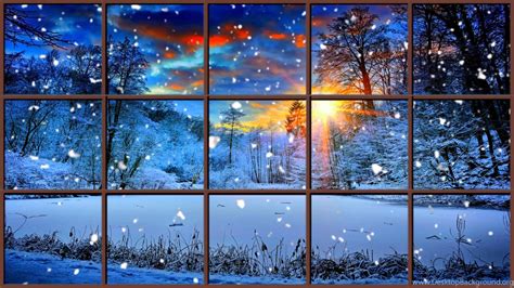 Winter Window Snow Scene In 4k Living Wallpapers With Ambient