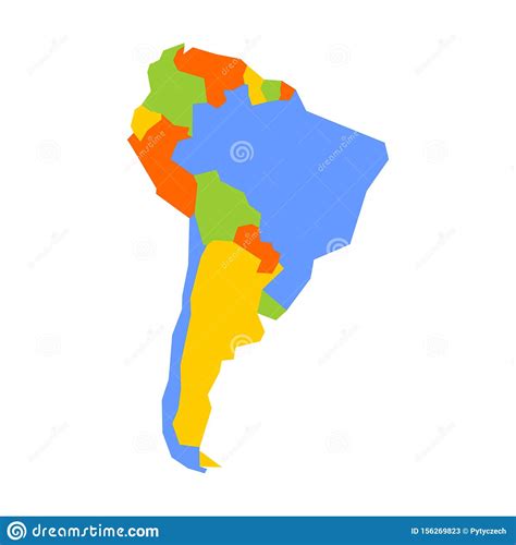 Un Mapa Politico De Sudamerica Simple Mapa De Vectores Planos Images