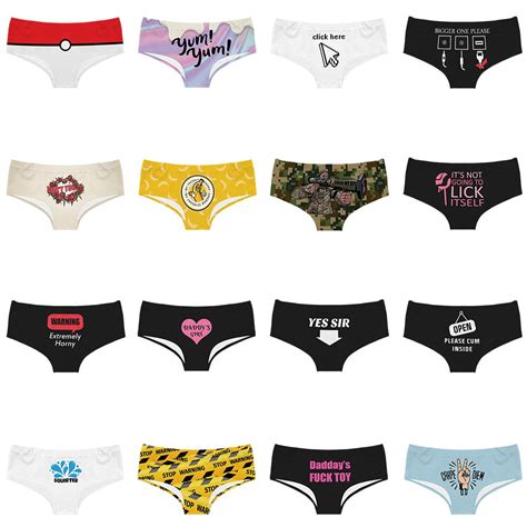 Deanfire Super Soft Low Rise Womens Sexy 3d Print Novelty Underwear Panties Kawaii Lovely