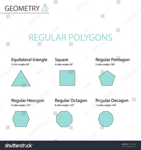 Regular Polygons Stock Vector (Royalty Free) 213458542