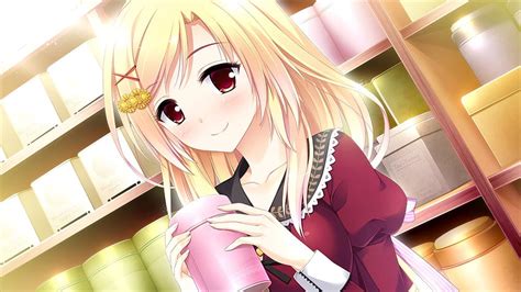 Sakura Mau Otome No Rondo School Uniform Anime Girl Blonde Hair