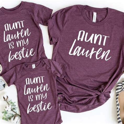 Auntie T Shirt Auntie Aunt Life Niece Matching Niece Etsy