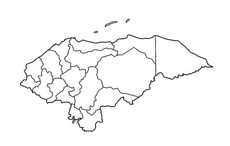 Mapa De Departamentos De Honduras Para Colorear Honduras Mapa Mapas