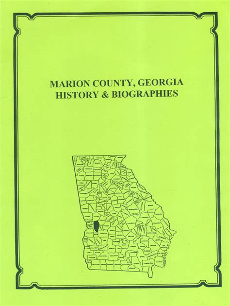 Marion County Georgia History And Biographies Mountain Press And